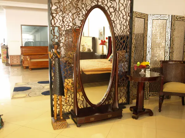 Ornate bedroom mirror with carved frame - Beautiful Homes
